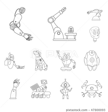 Vector Design Of Robot And Factory Icon Stock Illustration