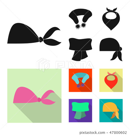 Isolated object of scarf and shawl symbol. Collection of scarf and accessory vector icon for stock. Isolated object of scarf and shawl symbol. Collection of scarf and accessory vector icon for stock. 47800602