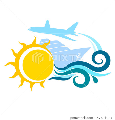 Travel airplane and ship 47801025