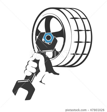 Tire Repair cars vector 47801026