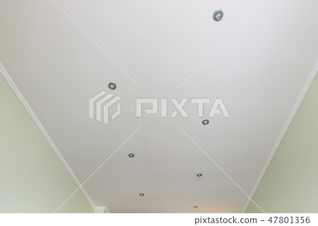 Flattened ceiling in the room, with spotlights Flattened ceiling in the room, with spotlights 47801356