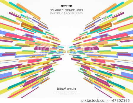 Abstract vivid colorful stripe line of geometric. 47802555