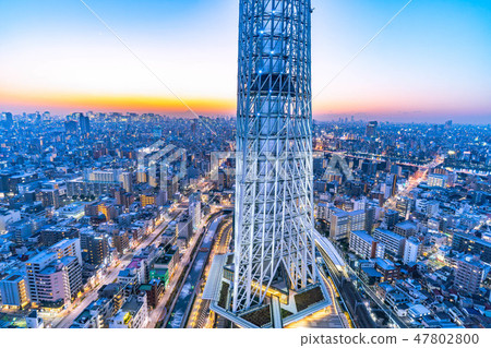 From the sky tree's night view Scenic East Tower [Tokyo] 47802800