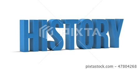 History word. 3D Render illustration in white background 47804268
