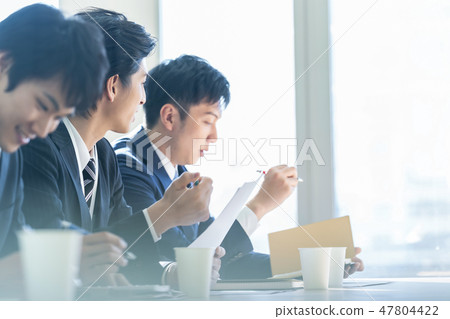 Male employee who is attending seminar Business image 47804422