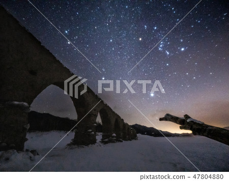 Starry sky of Taushu Bet River bridge 47804880