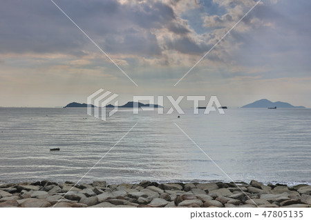 Sunset in Lung Kwu Tan, Hong Kong. 47805135