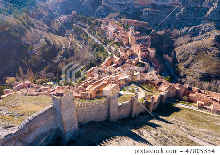 Aerial view of Albarracin Aerial view of Albarracin 47805334