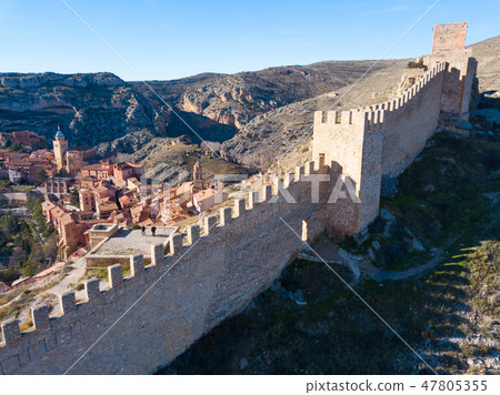 Defensive wall of Albarracin Defensive wall of Albarracin 47805355