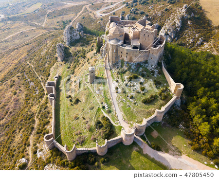Famous fortress Castillo de Loarre in Navarre. Aragon. Spain 47805450