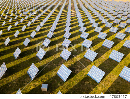 Solar panels of power farm 47805457