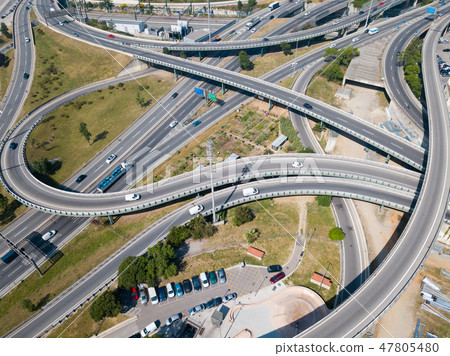 Highway interchange in Barcelona Highway interchange in Barcelona 47805480