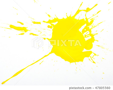 Yellow paint blot 47805560