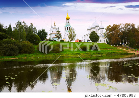 Kremlin (Cathedral) Square at sunny day in Vologda, Russia Kremlin (Cathedral) Square at sunny day in Vologda, Russia 47805998