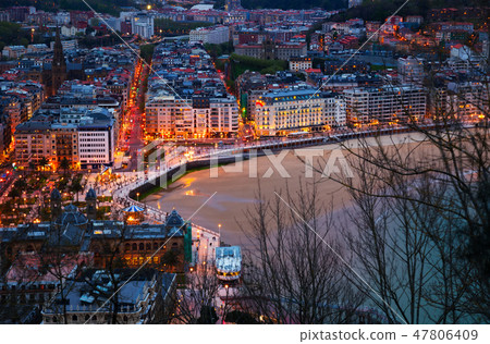 Above view of San Sebastian Above view of San Sebastian 47806409