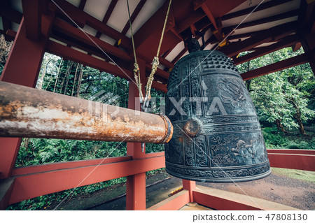 Traditional asian big ceremony bronze bell temple Traditional asian big ceremony bronze bell temple 47808130