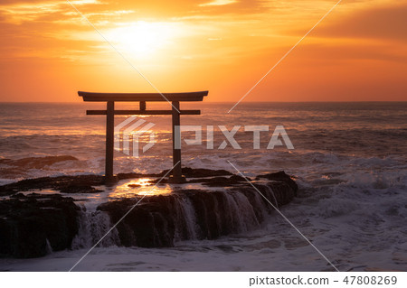 Morning glow of Oarai 47808269