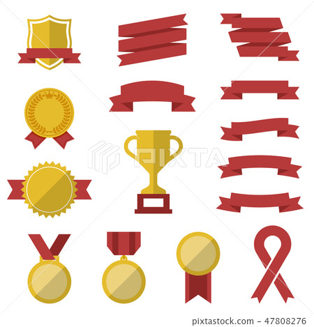 Medal emblem material set - Stock Illustration [47808276] - PIXTA