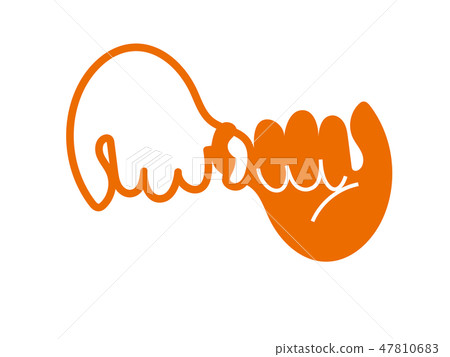 Pick-cut illustrations of one-handed hands 47810683