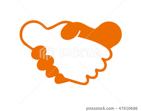 Pictorial illustration of two hands shaking hands Pictorial illustration of two hands shaking hands 47810686