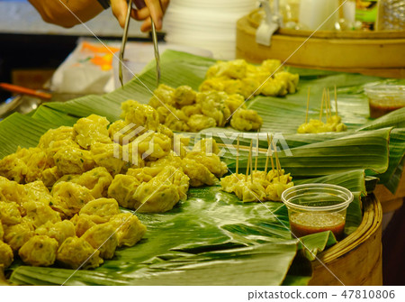 Delicious Wonton at street market 47810806