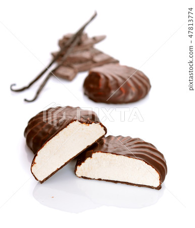 A chocolate-coated zefir A chocolate-coated zefir 47813774