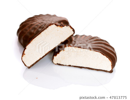 A chocolate-coated zefir A chocolate-coated zefir 47813775