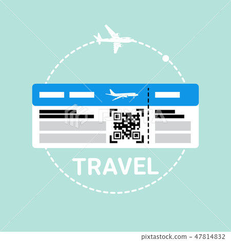 Ticket On Plane Icon Travel Boarding Document 47814832