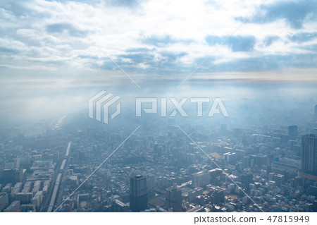 "Tokyo" The morning of Tokyo wrapped in fog 47815949