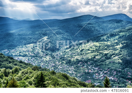 HDR views during uphill Makovytsya Ukraine 47816091