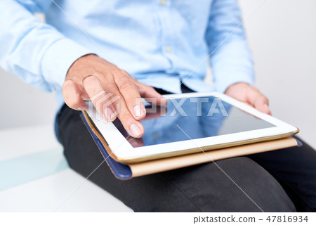 Businessman working on laptop Businessman working on laptop 47816934