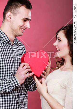Romantic couple on valentines day. Love concept. Romantic couple on valentines day. Love concept. 47817846