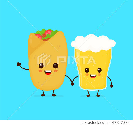 Cute funny smiling happy buritto Cute funny smiling happy buritto 47817884