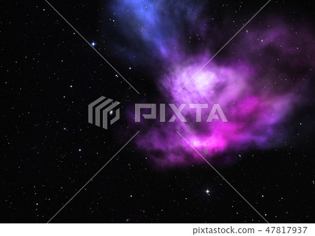 Being shone nebula. 3D rendering 47817937