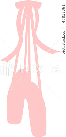 Toe shoes ballet pink silhouette heart 47818361