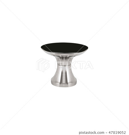 chrome platter isolated on white 47819052