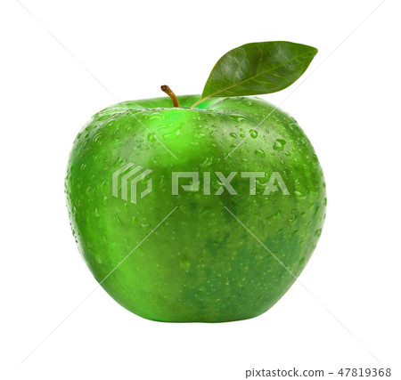 Green apple, isolated on white background Green apple, isolated on white background 47819368
