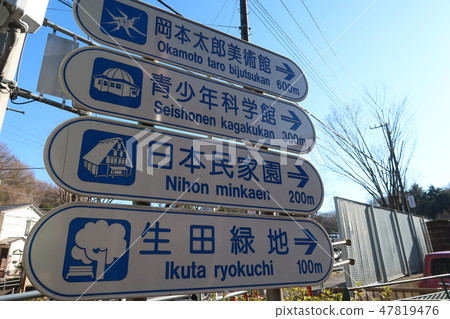 路標在Mukogaoka遊樂園附近 47819476