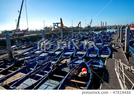 Scenery of Essaouira fishing port 47819488