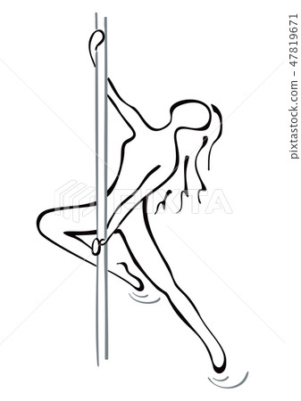 Pole dance pose Pole dance pose 47819671