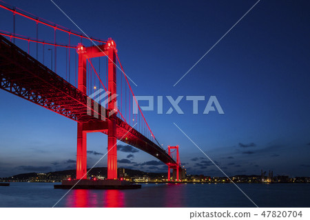 Night view of Wakuto Ohashi Kitakyushu Night view of Wakuto Ohashi Kitakyushu 47820704