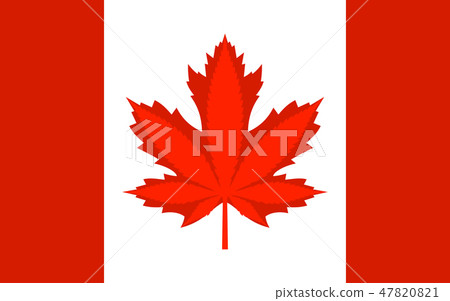 Legalization Cannabis Hemp on Canada Flag. Vector Legalization Cannabis Hemp on Canada Flag. Vector 47820821