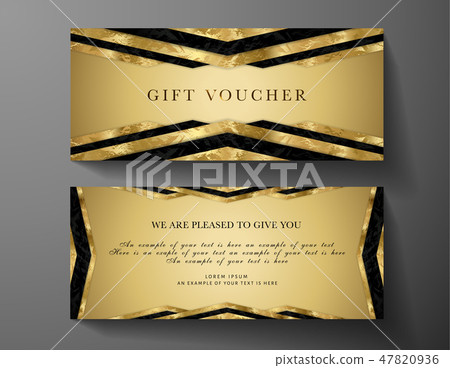 Luxury gold Gift voucher, Gift Certificate templat Luxury gold Gift voucher, Gift Certificate templat 47820936