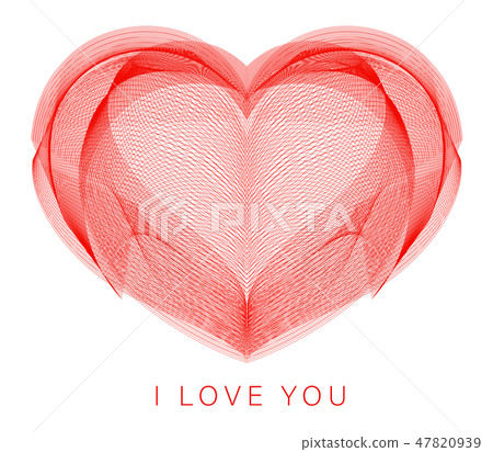 Line art heart. Abstract vector illustration Line art heart. Abstract vector illustration 47820939