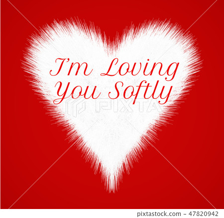 Fur heart vector illustration creative fluffy love 47820942