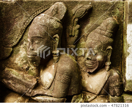 Totem in Angkor Wat in Cambodia 47821316
