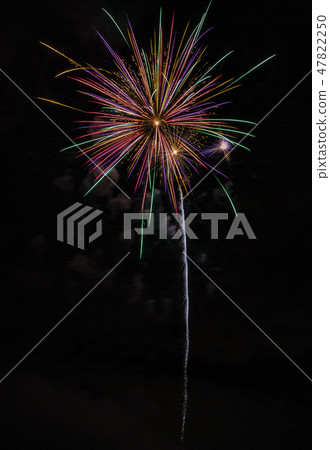 Closeup of isolated fireworks for compositing 47822250