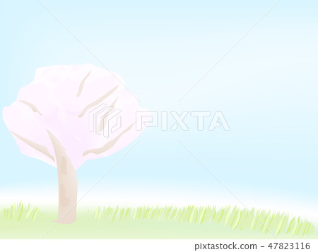 Cherry tree sky illustration Cherry tree sky illustration 47823116