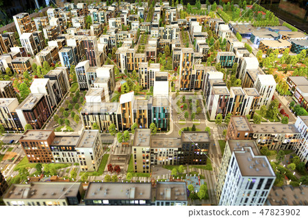 Layout of a residential area of the city 47823902