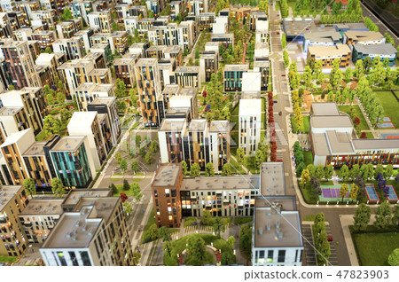 Layout of a residential area of the city Layout of a residential area of the city 47823903